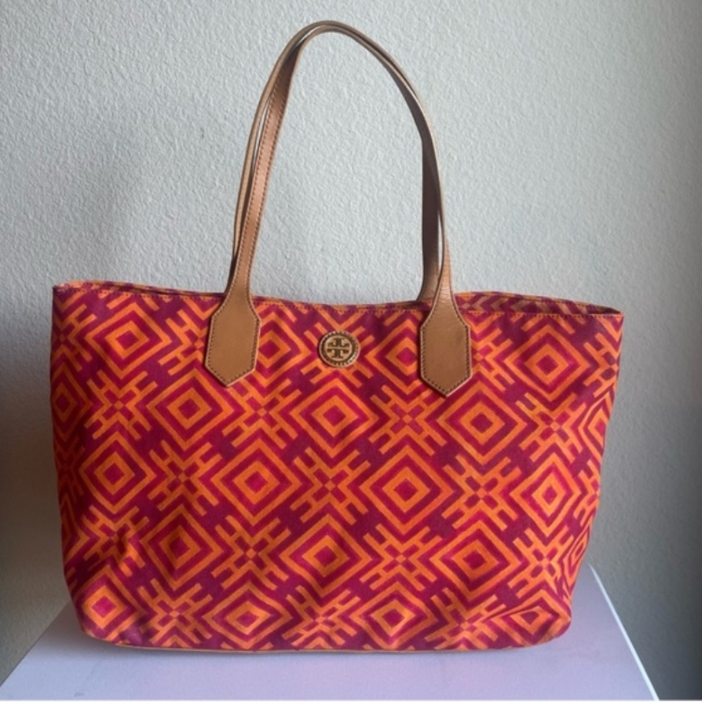 TORY BURCH Geometric Emerson Leather Tote Fleming Marion Shoulder Bag Laptop